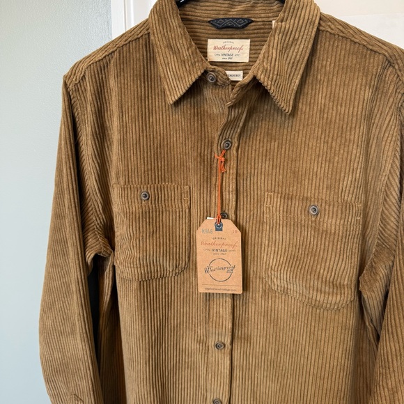 Weatherproof Other - NWT Weatherproof Brown Corduroy Shirt, S